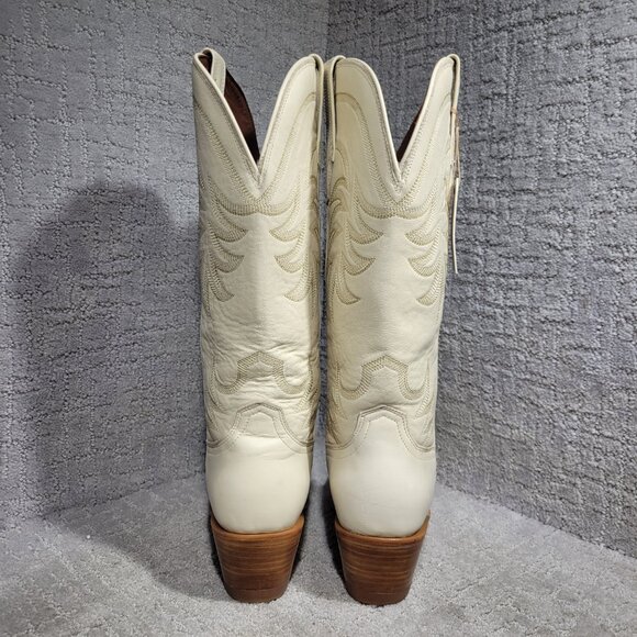 Tecovas The Annie Women's Size 9.5B US Beige Bone Cowhide Cowboy Western Boots - Picture 4 of 10